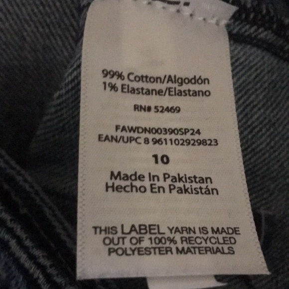 Free Assembly jeans high rise wide leg 10 medium wash - Picture 5 of 8